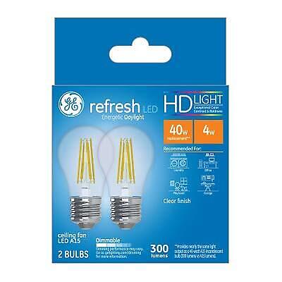 GE Lighting 31339 LED Ceiling Fan Light Bulbs, A15, Daylight, 300 Lumens, 4-Watt - Picture 1 of 1