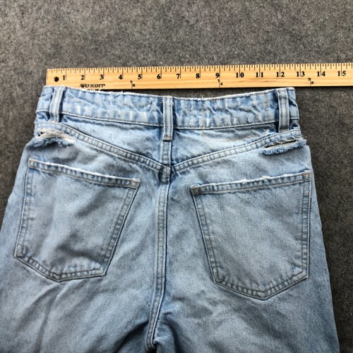 Zara Jeans Womens 2 Blue Wash Denim Pants Straight Casual - Picture 9 of 14