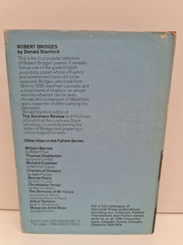 Selected Poems by Robert Bridges (Hardcover, 1974) - Afbeelding 3 van 10