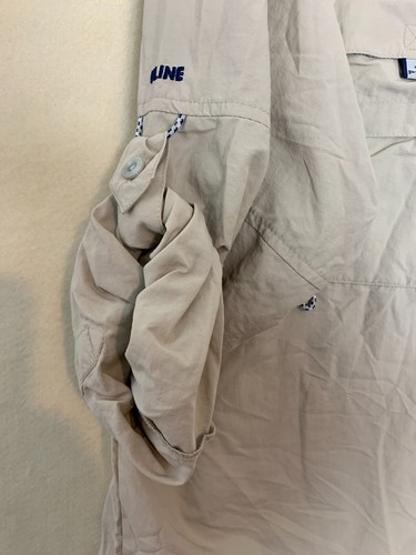 Columbia PFG Fishing Shirt Mens Vented Tan Mesh XXL Long Sleeve Pockets Sz 2XL - Picture 4 of 24