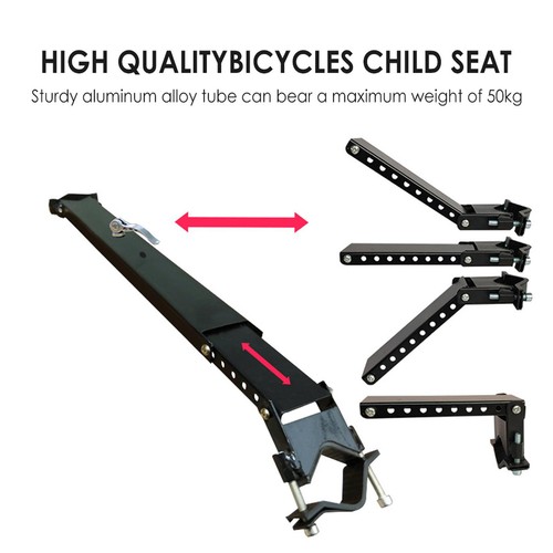 1x Bicycle Child Safety Seat Bike Front Toddler High Back Chair With Foot Pedals - Picture 8 of 9