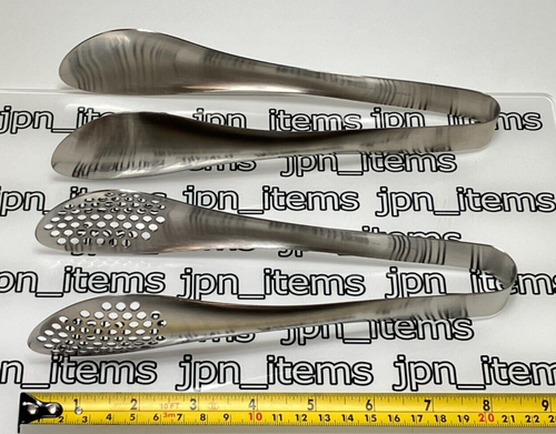 Sori Yanagi Design 18-8 Stainless Steel Silver Tongs Set Made in Japan - Picture 15 of 22