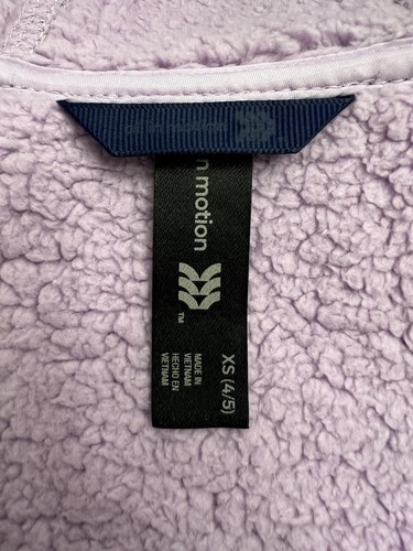 NWT All In Motion Girl's Soft Shell Jacket Sherpa Size XS (4/5) Tie Dye Purple - Picture 7 of 12