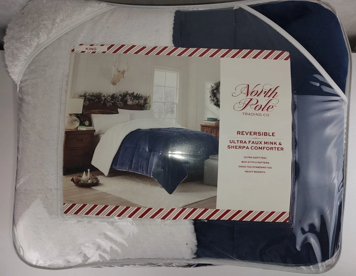 Faux ultra mink fur and sherpa comforter hot sale