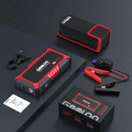 GOOLOO Jump Starter 2000A Portable Jump Pack 12V Auto Lithium Battery Charger AU - Picture 8 of 8