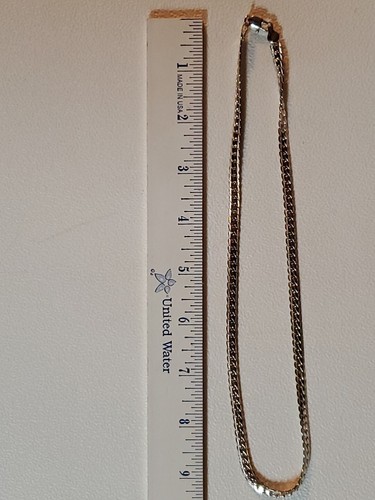 Silvertone Box Chain Necklace 925 Marked 18-19" Lobster Clasp Lovely - Picture 10 of 10