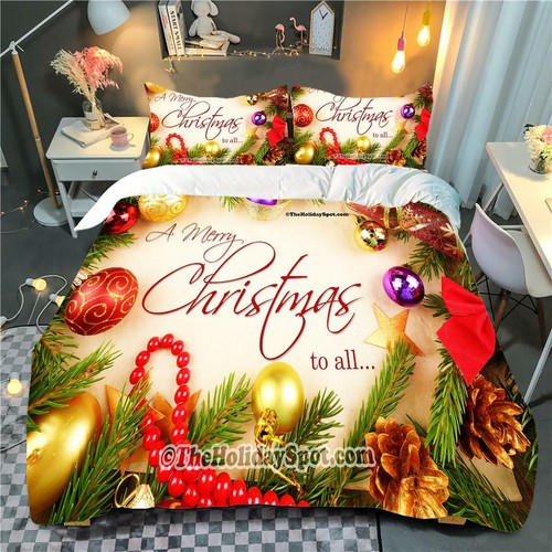 Christmas Santa Quilt/Duvet/Doona Cover Set Single Double Queen King Size Bed AU - Bild 55 von 64