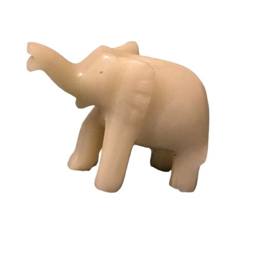 Vintage Marmor Onyx Stein handgeschnitzt Elefant gebändert 3" hoch mal 4" lang - Bild 3 von 19
