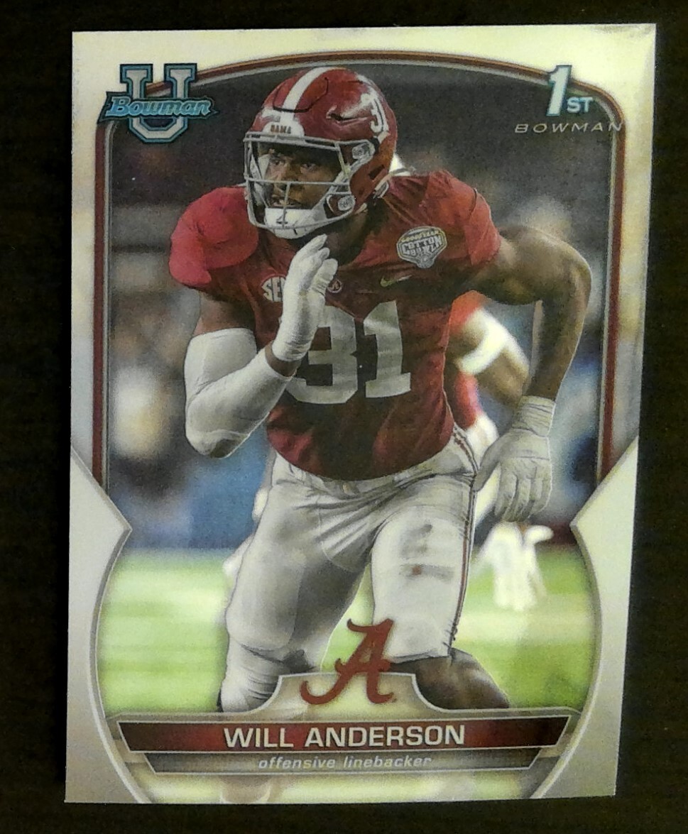2022 Bowman Chrome U Will Anderson RC #52 Texans 1st Bowman Card