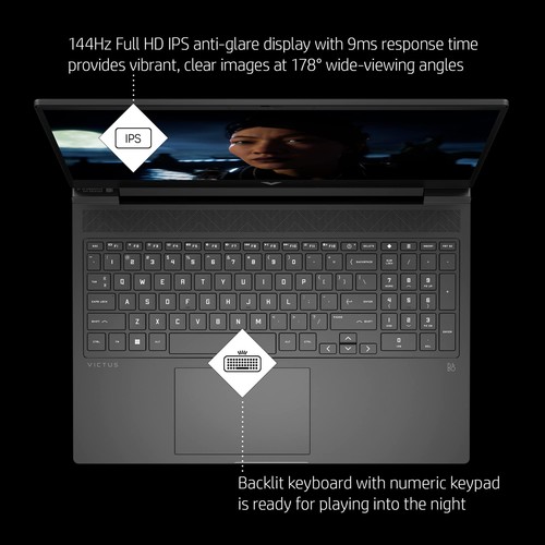 HP Victus 15-fa1000 Laptop Core i5 FHD 1080P 1920x1080 GAMER RTX 3050 Ti RTX 5 - 第 11/18 張圖片