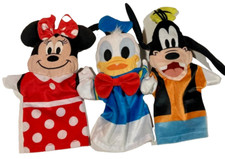 Disney Minnie, Donald Duck Goofy Hand Puppets Walt Disney cute