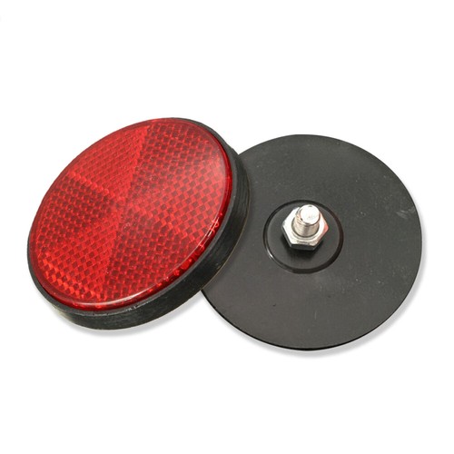 2Pcs Rear 2" Round Red Reflector For Motorcycle ATV Bike Dirt Bikes Universal- - Picture 8 of 12
