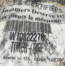 Whirlpool W10822278 Refrigerator Defrost Timer