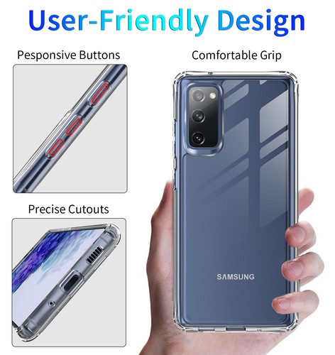 For Samsung Galaxy S20 FE SM-G781U 5G Shockproof Clear Phone Case HARD Cover - Picture 3 of 7