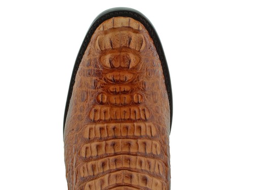 Herren Cowboystiefel Leder Echt Krokodil Hornback Haut Cognac Größe 10,5, 12-13,5 - Bild 3 von 5