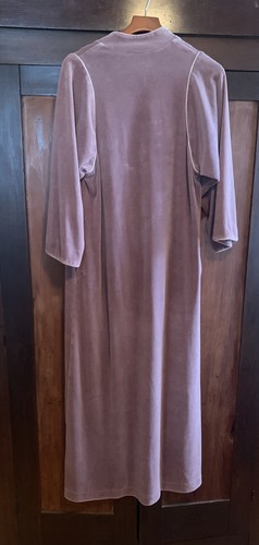 Vintage Christian Dior Damen weicher Velours Lounge Robe schokoladenbraun L Oma Core - Bild 5 von 5