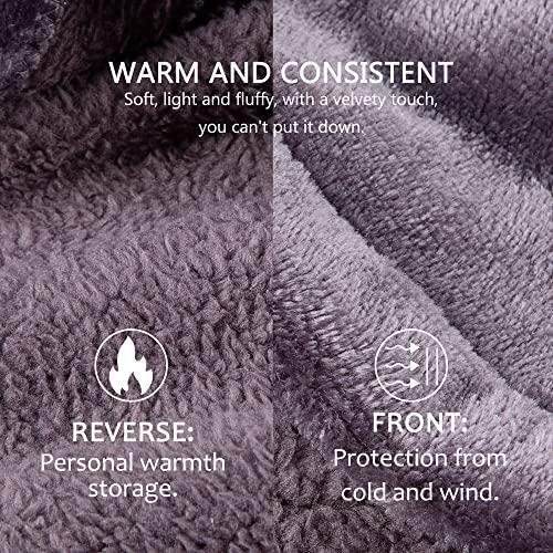 Oversized Wearable Blanket Hoodie - Super Thick Fleece Sherpa Hoodie With Pockets For Adults