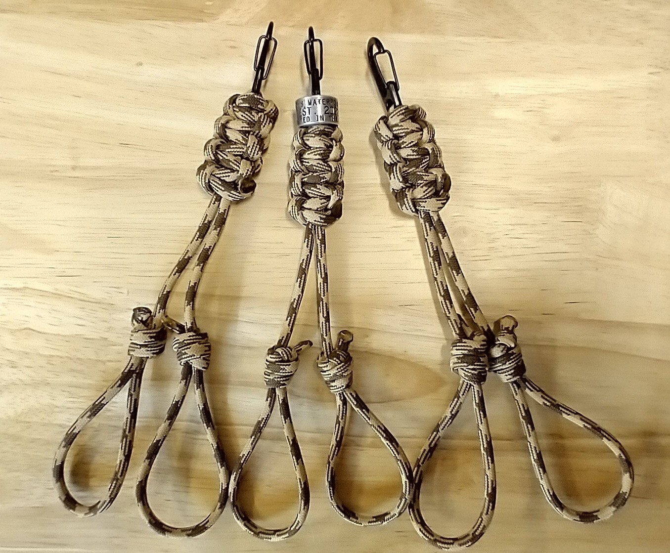 Custom made Duck Goose Call Lanyard drops w/carabiners & Band for Sitka