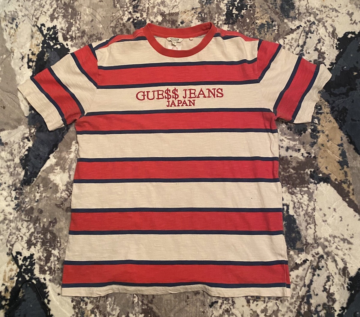 Guess Jeans Japan ASAP Rocky Exclusive T Shirt (S) Size Small Tee Red Blue | eBay