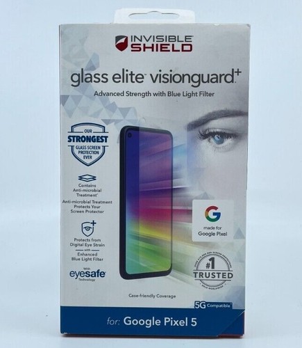 InvisibleShield Glass Elite Visionguard+ Screen Protector for Google Pixel 5 - Picture 1 of 3