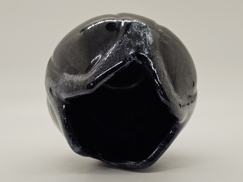 Vtg Van Briggle Pottery Vase Planter Black Tulip Swirl Signed 4 Inches Tall - Picture 13 of 14