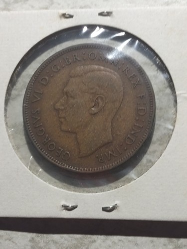 1938 GREAT BRITAIN ONE PENNY 1p XF COIN KING GEORGE BETTER GRADE - Picture 3 of 4