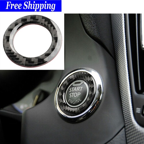 Engine Start Stop Button Trim Carbon Fiber Ring For Infiniti Q50 Q60 2014-2019 - Picture 1 of 12