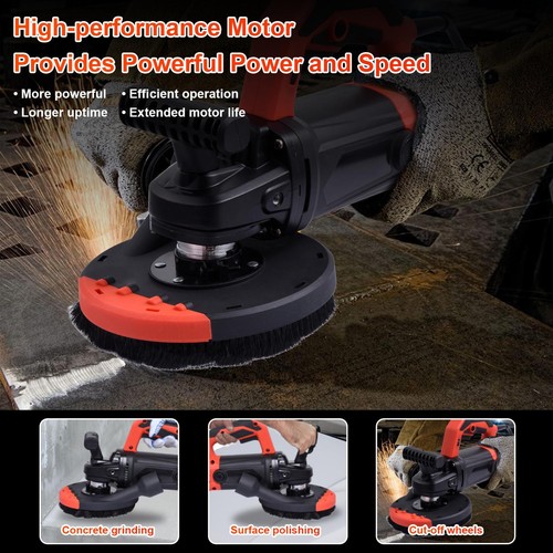 Concrete Cement Floor Wall Rough Grinding Machine W/3 Diamond Grinding Wheels - Picture 6 of 9