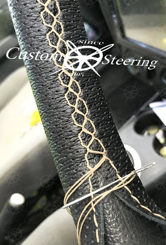 SCHWARZE PERFORIERTE LEDERLENKRADABDECKUNG FÜR OPEL VAUXHALL VIVARO B 14 - 18 - Bild 17 von 30