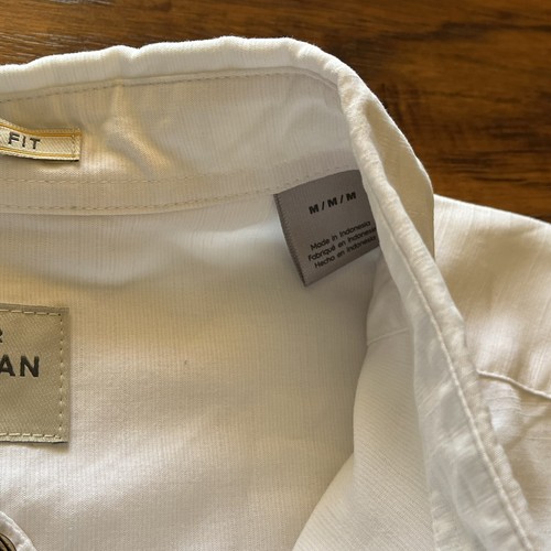 Quiksilver Waterman Collection Tahiti Palms White Button Down Shirt - Medium - Picture 6 of 9