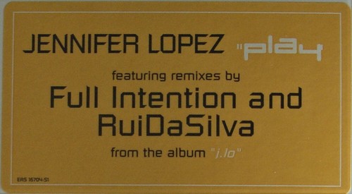 J. LO / JENNIFER LOPEZ "PLAY" 2001 VINYL 12" SINGLE PROMO EAS 16704 *SEALED* - Picture 5 of 5