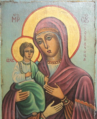 Cristiano Ortodoxo Pintado a Mano Icono Virgen María Jesucristo - Imagen 6 de 8