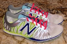 NEW BALANCE LD 5000v2 White Silver Long Distance Track Spikes Shoes NEW Womens 9