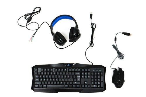 Nemesis By Ollee 3-in-1 Delux Gaming Set Keyboard Headset and Mouse - Picture 2 of 13