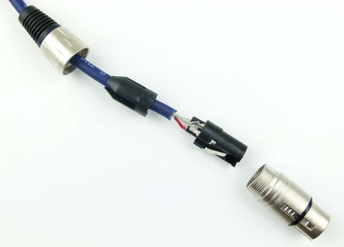 0,5 m Mikrofonkabel BLAU, 3 pol XLR Neutrik kompatibel DMX Mikro Kabel Adam Hall - Picture 6 of 7