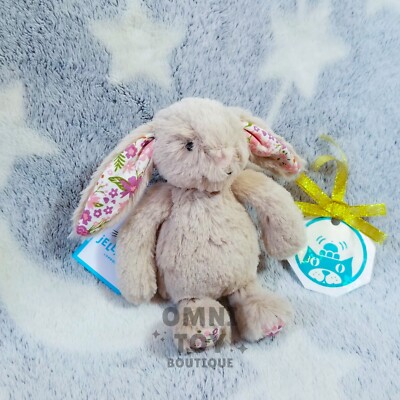 AUTHENTIC Jellycat Blossom Beige Bunny Petal Bag Charm NWT