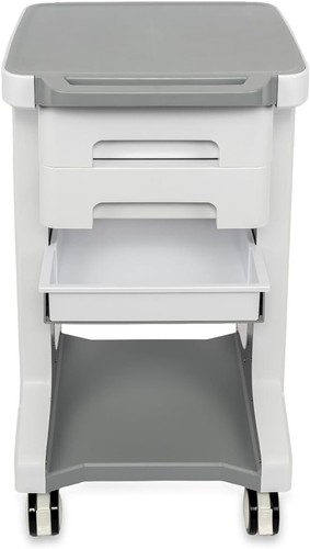 Professional-Grade 3-Tier 2-Drawer Utility Cart on Wheels - Trolley Cart 3-Tier - Picture 3 of 7