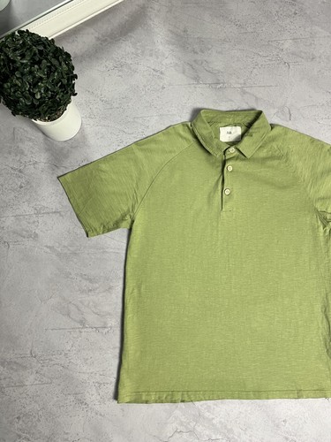 Folk Collared Mens Polo Shirt In Light Green - Picture 3 of 8
