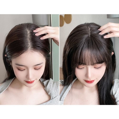 Fringe 3D Air Bangs Wig Straight Bangs Synthetic Hairpiece Front Neat Bang - Zdjęcie 10 z 16