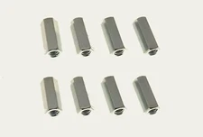 8 Pack 10-32 X 3/4" Long Hex Coupling Nut with Zinc Plate 64827074