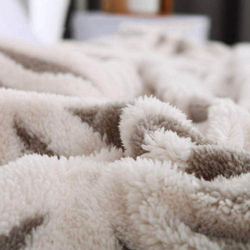 Sherpa Fleece Blanket 71X80 Fuzzy Soft Throw Blanket Dual Sided Blanket for Couc - Picture 3 of 12