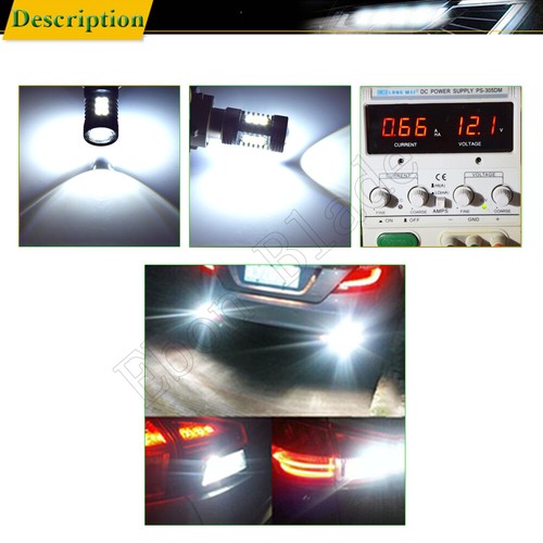 2 x BAU15S PY21W 7507 White Car LED Light 21SMD Backup Reverse Turn Signal Bulbs - Bild 8 von 8