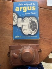 Vintage 1938 Argus C3 50mm Film Rangefinder Camera  Leather Case  