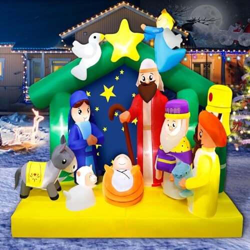 6.5FT Christmas Inflatables Nativity Scene Inflatable Nativity Scene -6.5FT - Picture 8 of 8