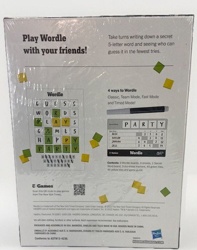 Wordle The Party Game 2-4 Players Hasbro Board Game NEW Sealed - Picture 2 of 3