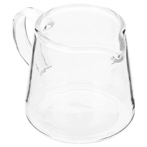 Kaffeetasse mit Henkel Klarglas Krug Glas Milchkännchen Aufschäumen