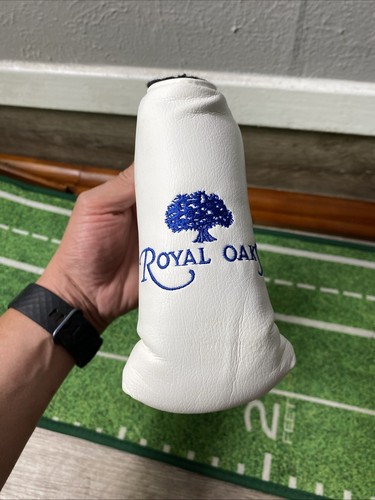AM&E Royal Oaks Dallas, Tx Pro Blade Putter Cover Bianco Blu - Foto 2 di 13