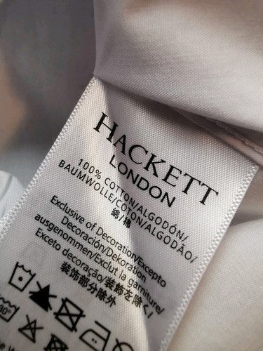 HACKETT Boy 15-16 Years Hackett London Rowing Club Shirt NEW HLRC White Collared - Picture 14 of 22