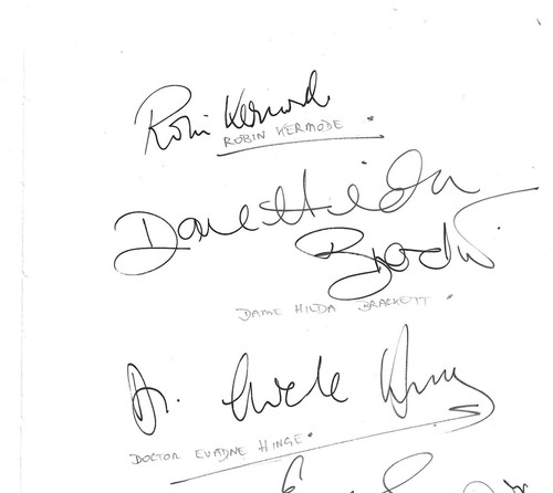 Dame Hilda Bracket And Doctor Evadne Hinge + 6 Others Signed Page - Picture 3 of 3