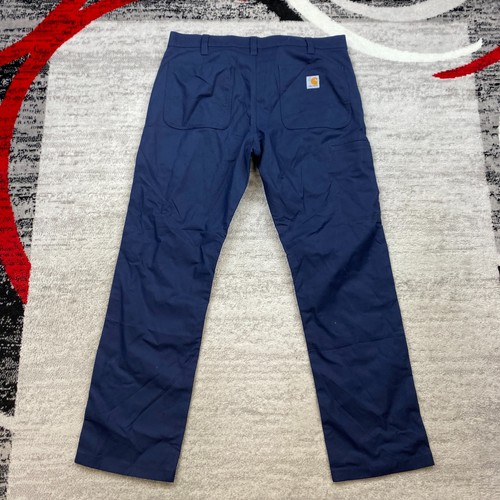 Pantalón Chino Carhartt Lona 36 Azul Y2K Resistente Exterior Preparación Columpio 36x32 Trabajo Hombres - Imagen 1 de 10